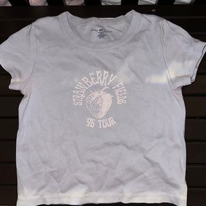Brandy Melville Light Blue Baby Tee.
